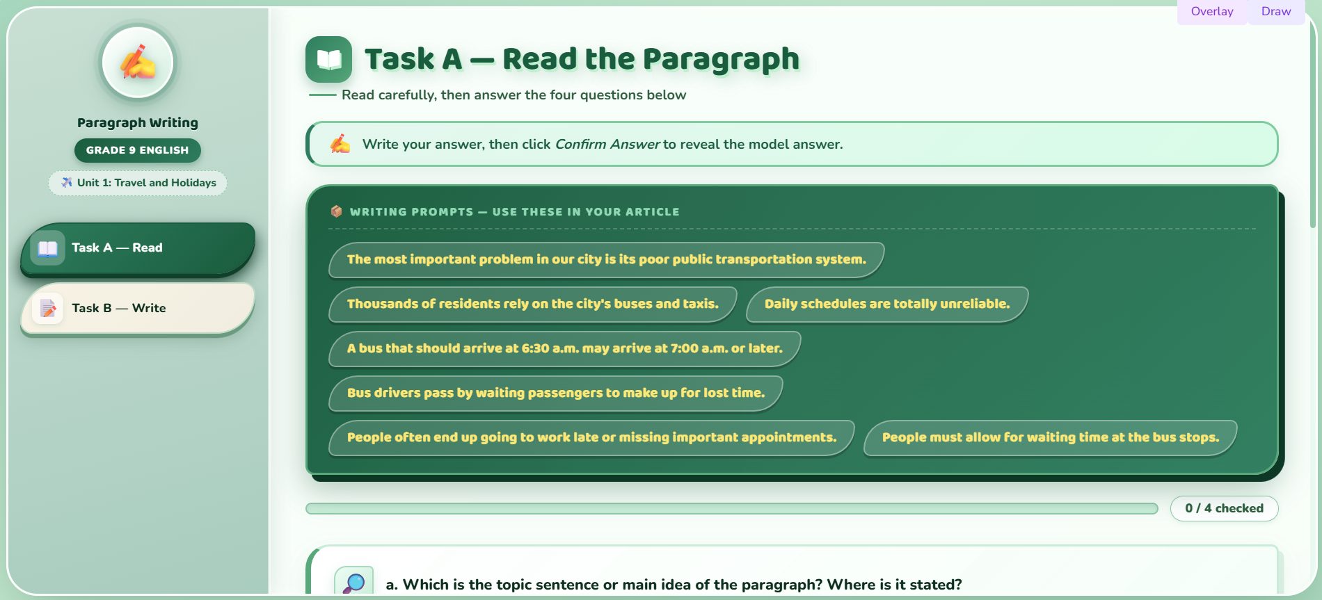 Writing I : Paragraph Writing