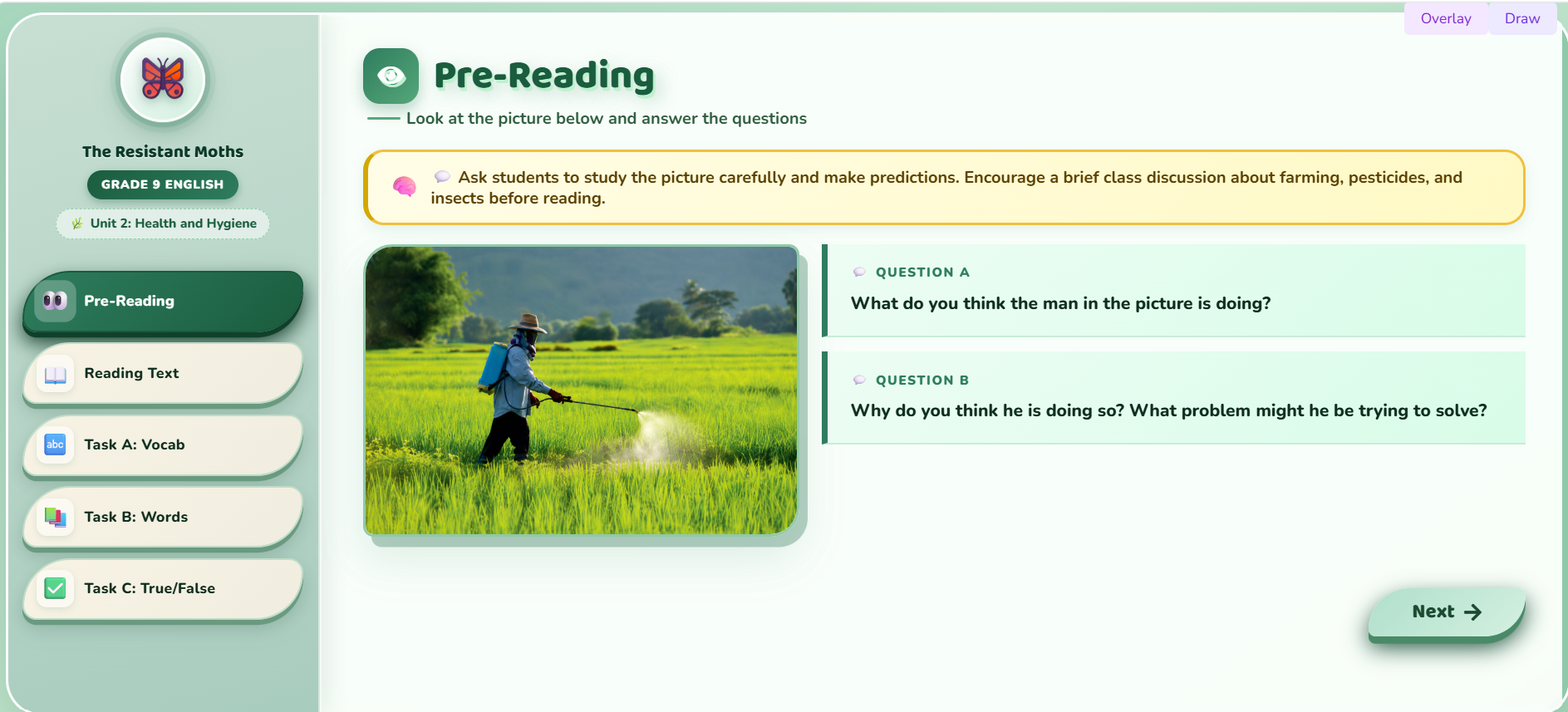 Reading II : The Resistant Moths