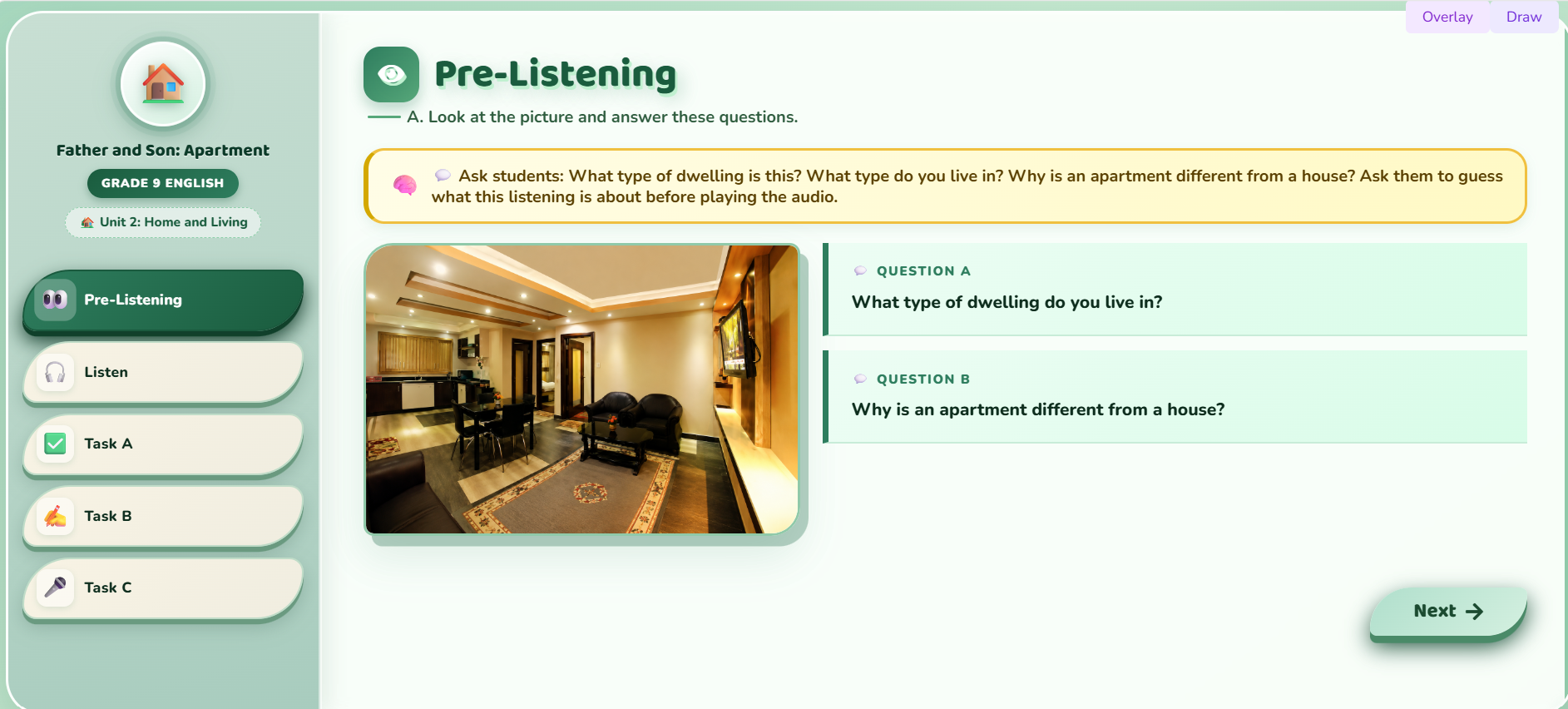 Listening : A conversation between father and son