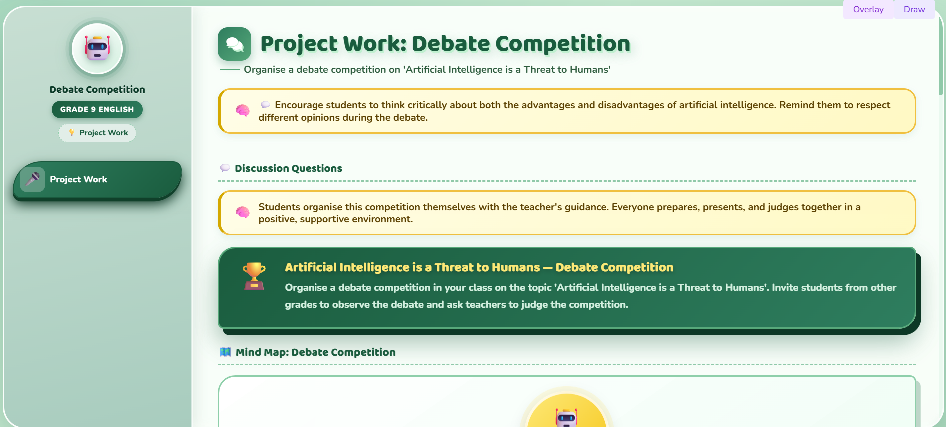 Project work : Debate competition