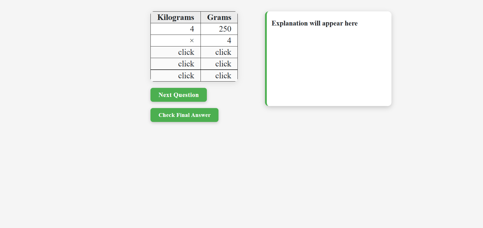Multiplication Of Weight