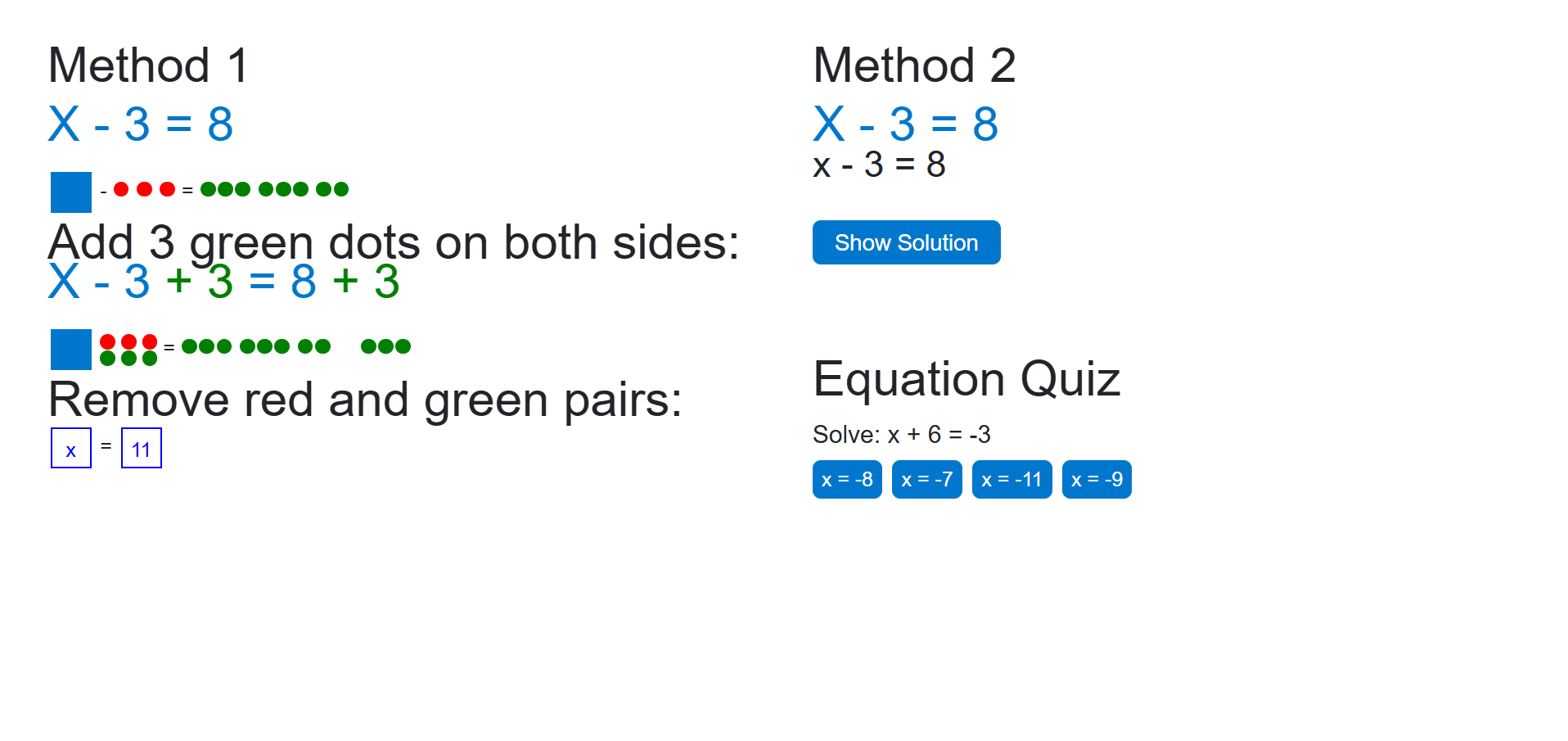Solving Equation