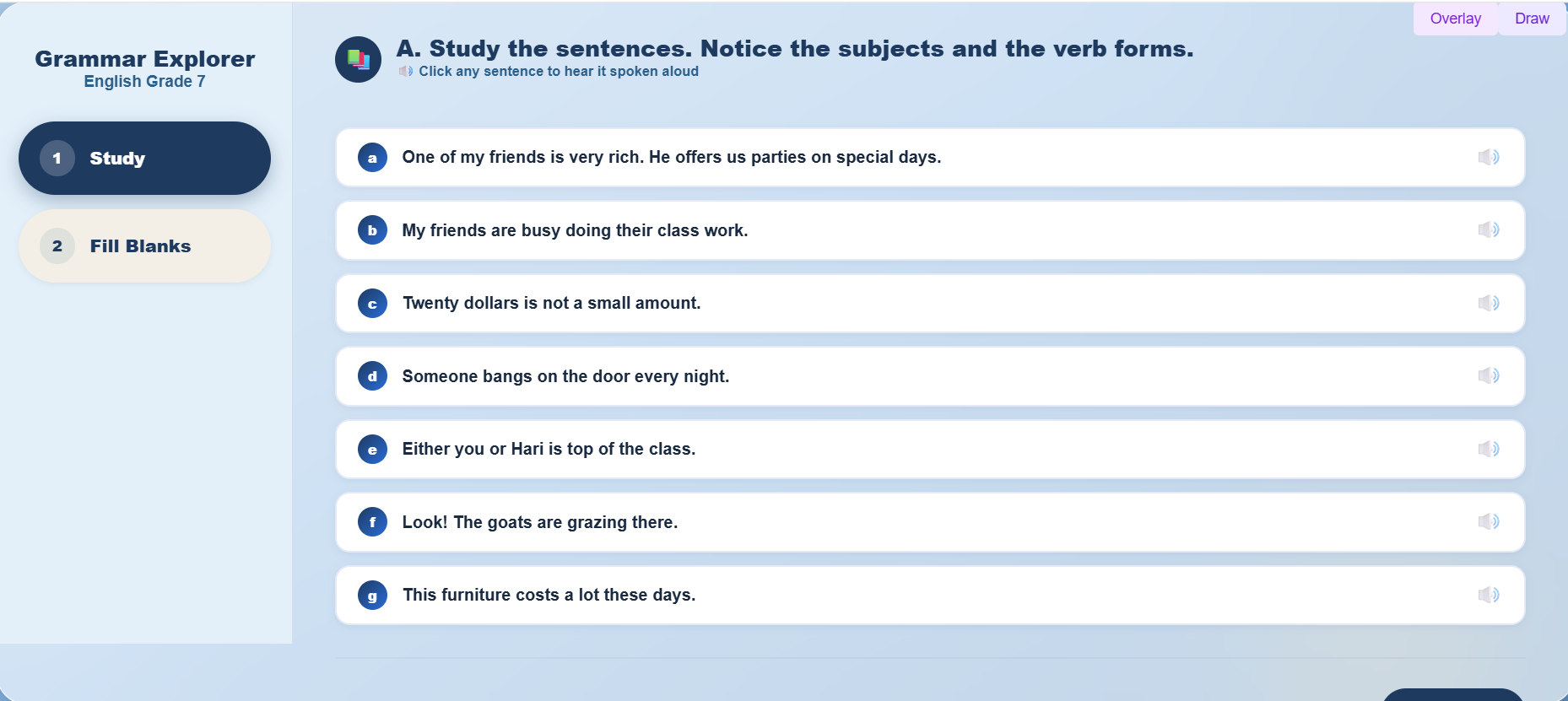 Grammar I: Subject-verb Agreement