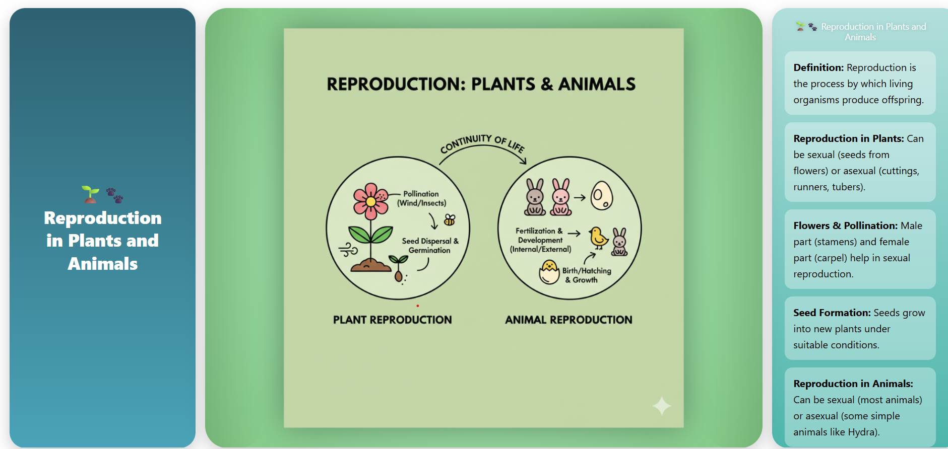 Reproduction in Plants and Animals