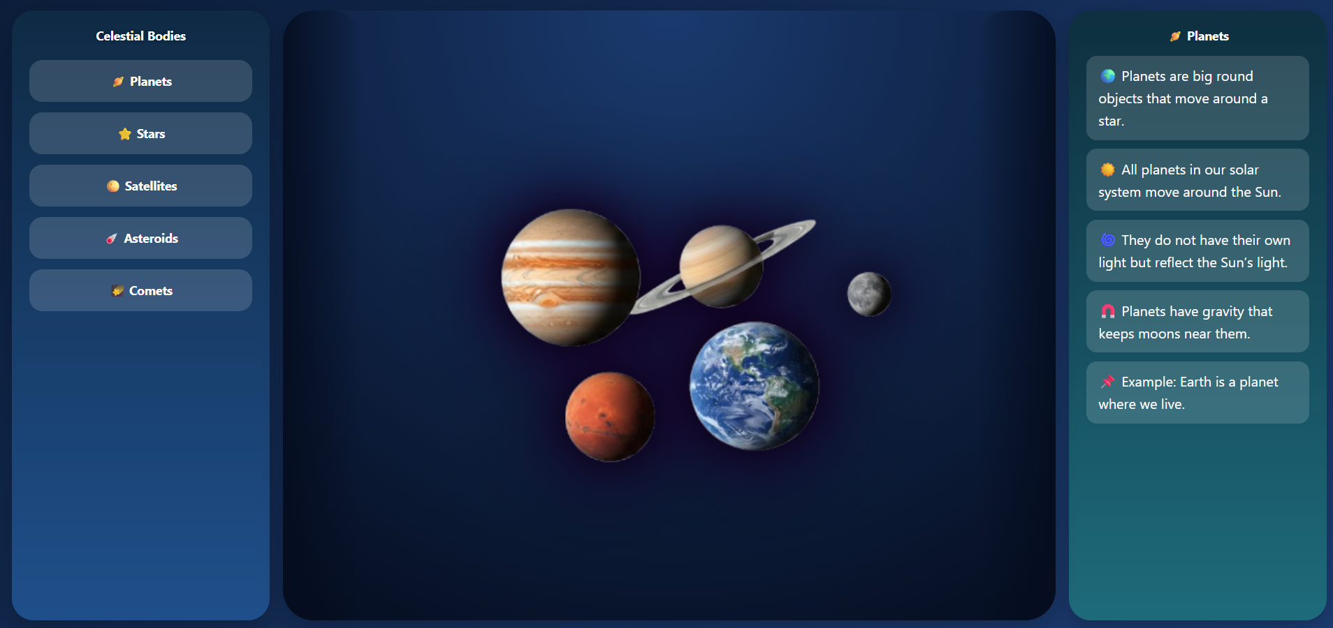 Classifiaction of Celestial Bodies
