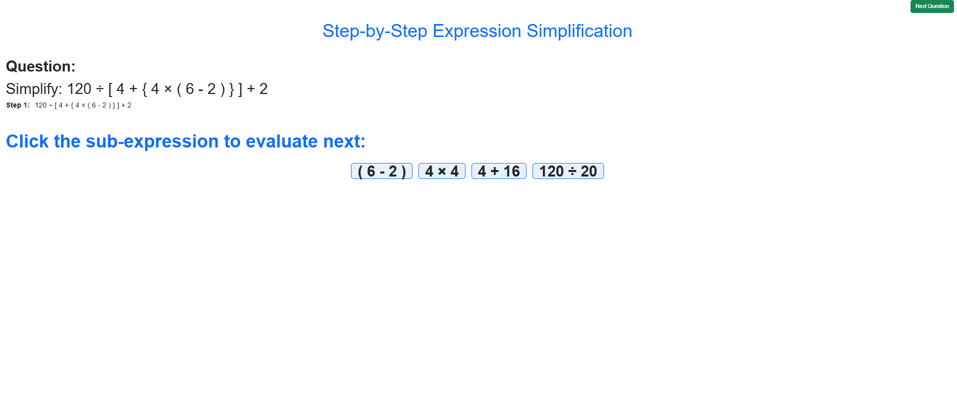 Simplification with brackets