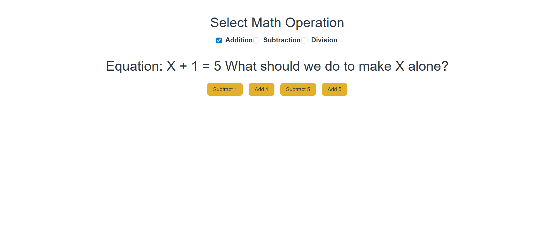 Equation and equal axioms