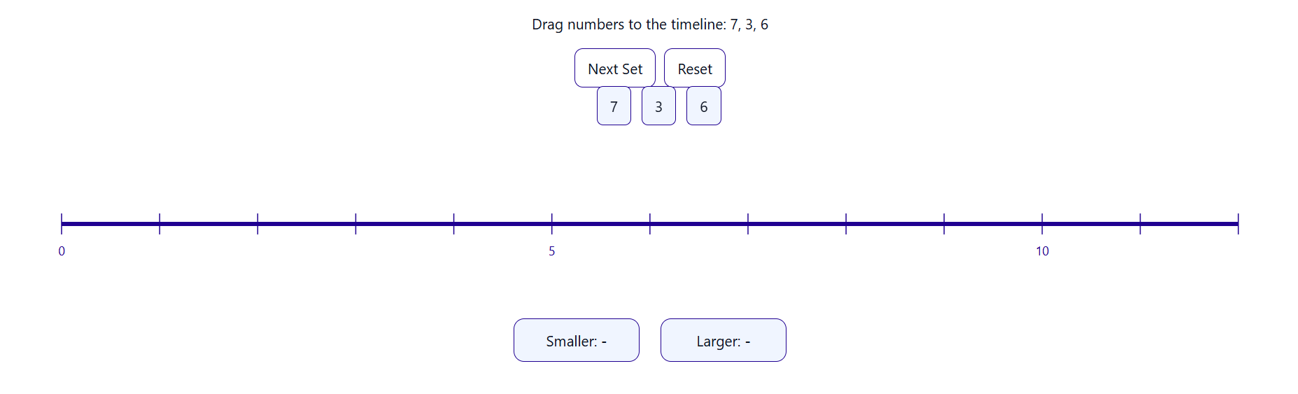 Place number in Timeline and Compare them
