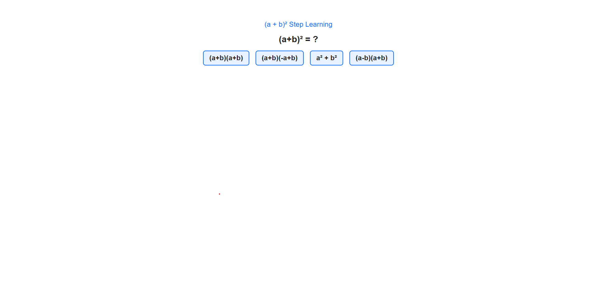Geometrical Concept and Application of(a+b)2