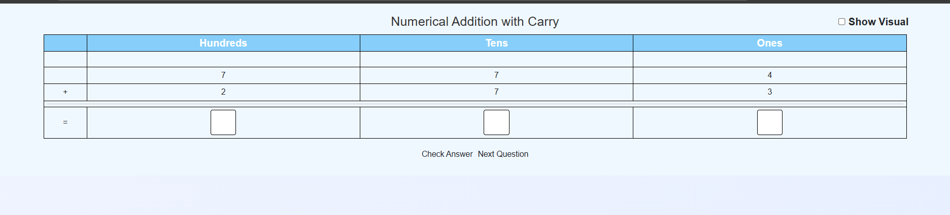 Show/Hide block and drag drop placement on table with carry-over