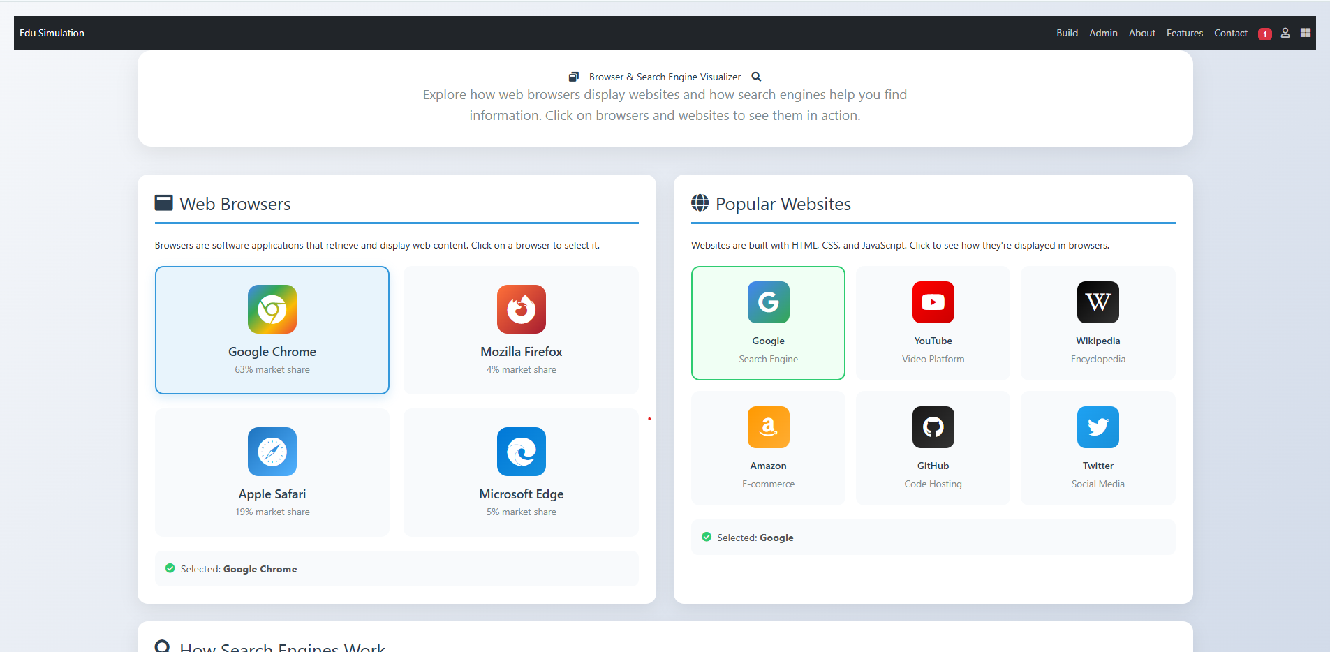 Browser, Website, Search Engine