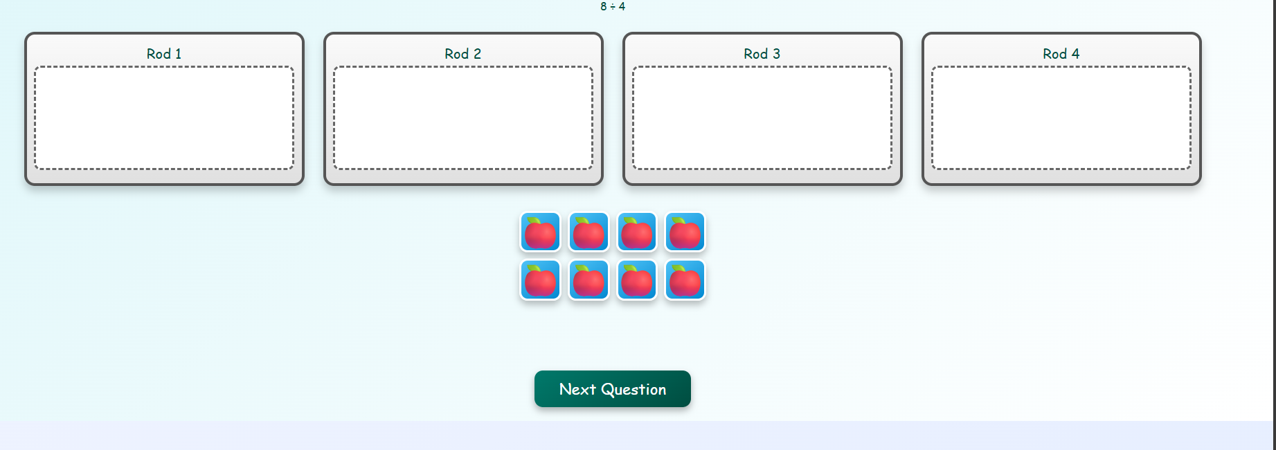 Using material/blocks concept of division