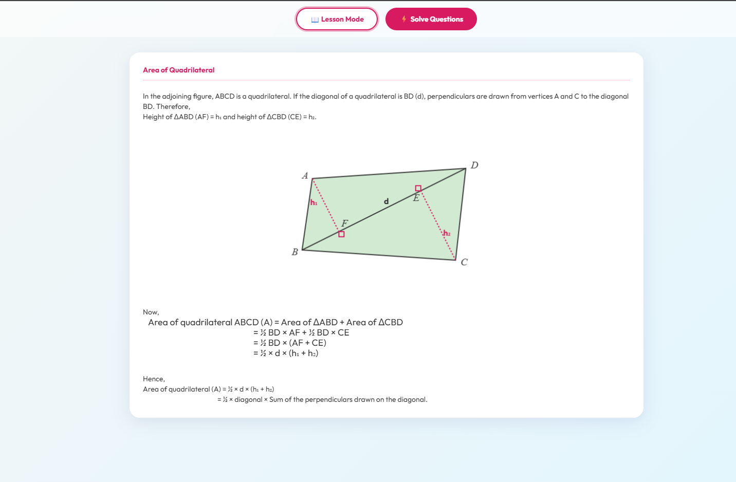 Area of a Quadrilateral