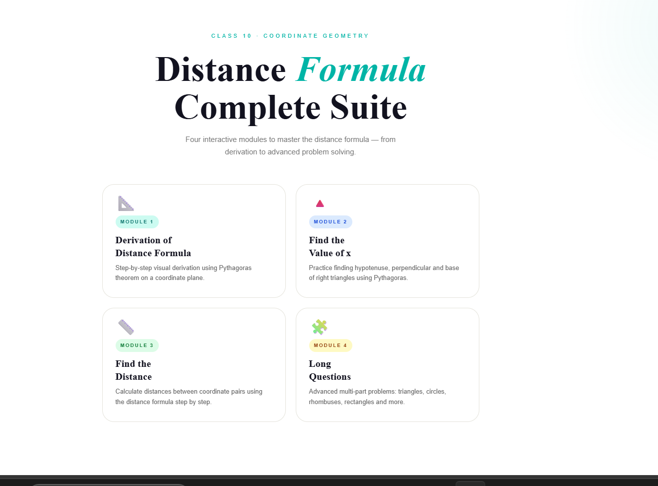 Distance between two points