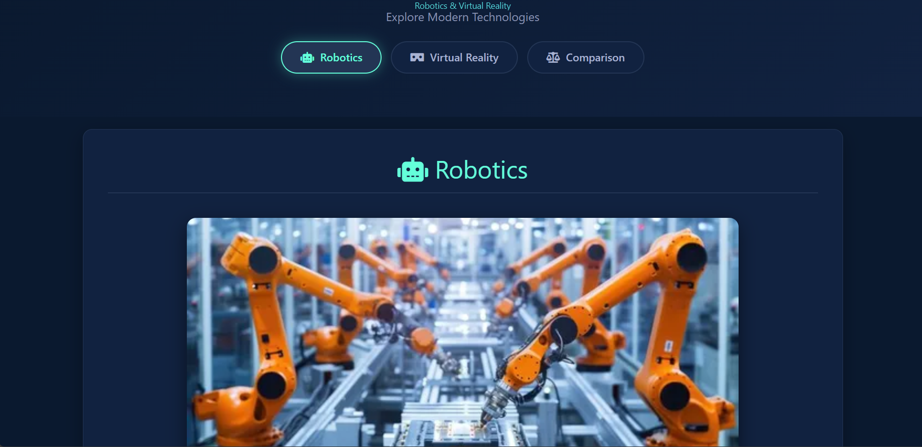 Robotics and Virtual Reality