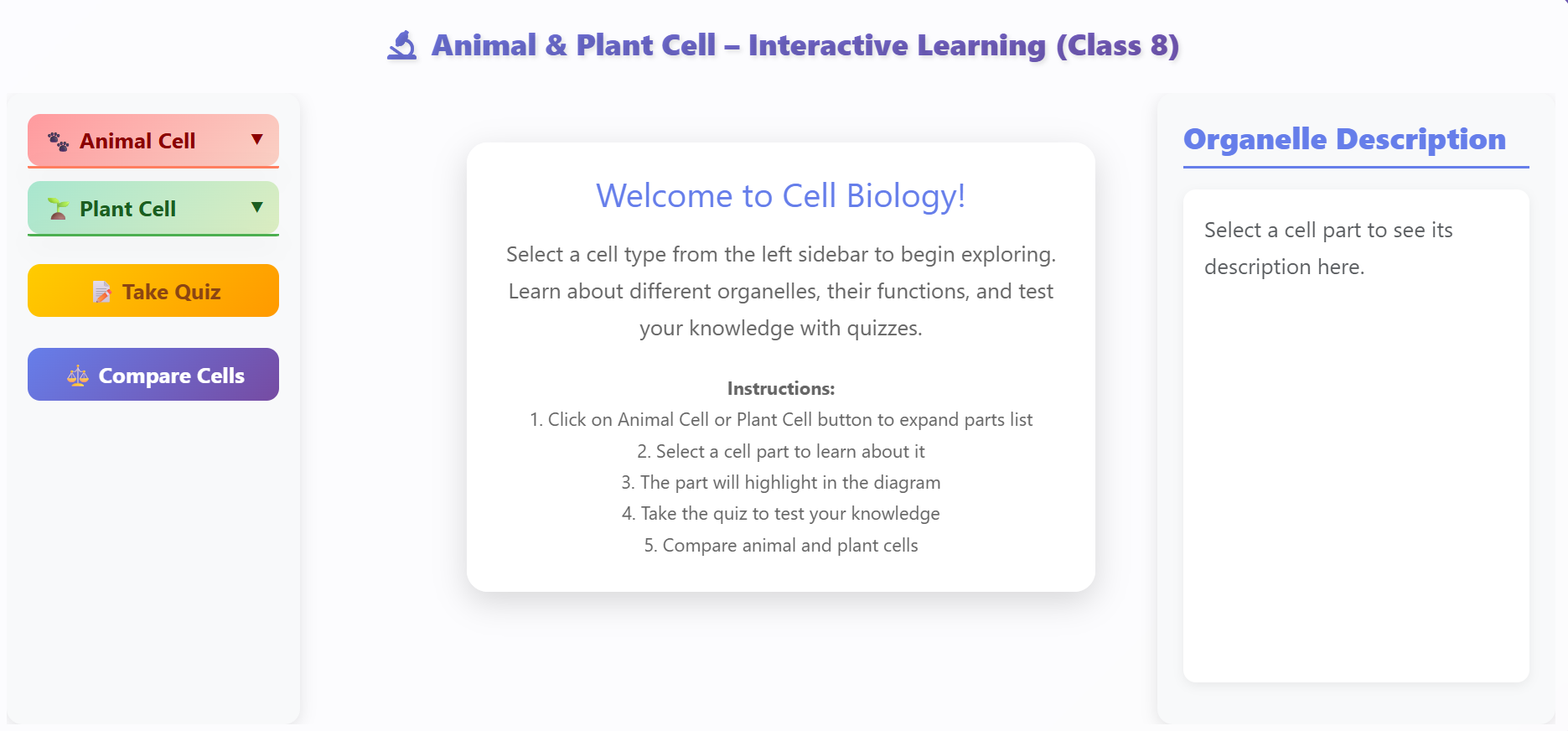Structure of Cell, difference and functions in Plants and Animals