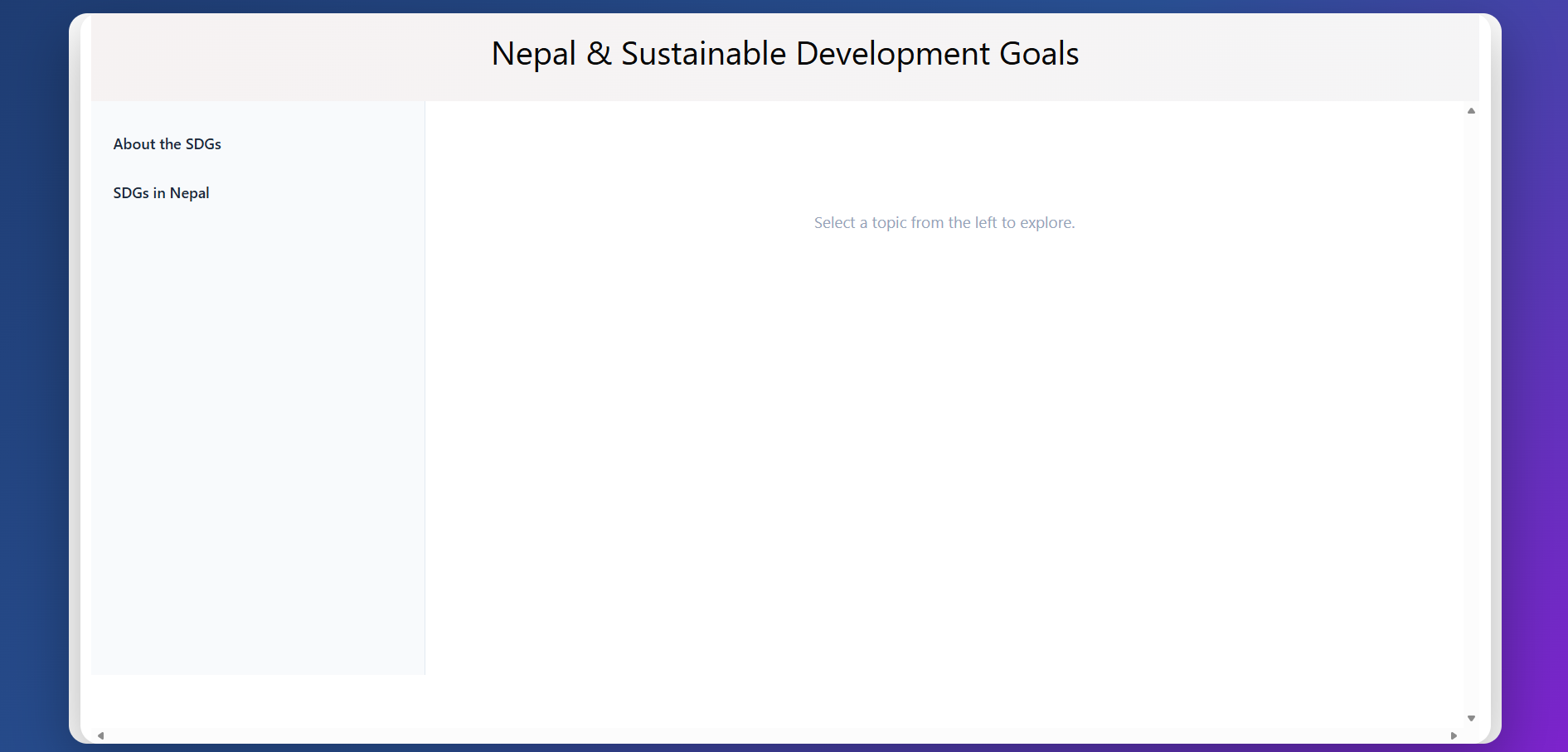 Sustainable Developnment Goals and Nepal's Efforts