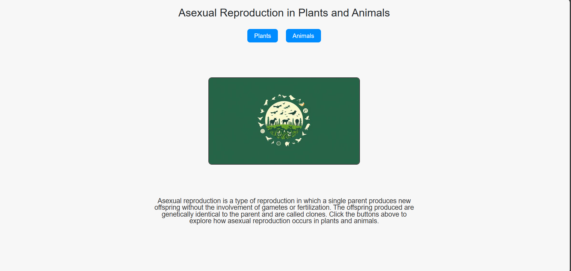 Asexual Reproduction in Plants and Animals