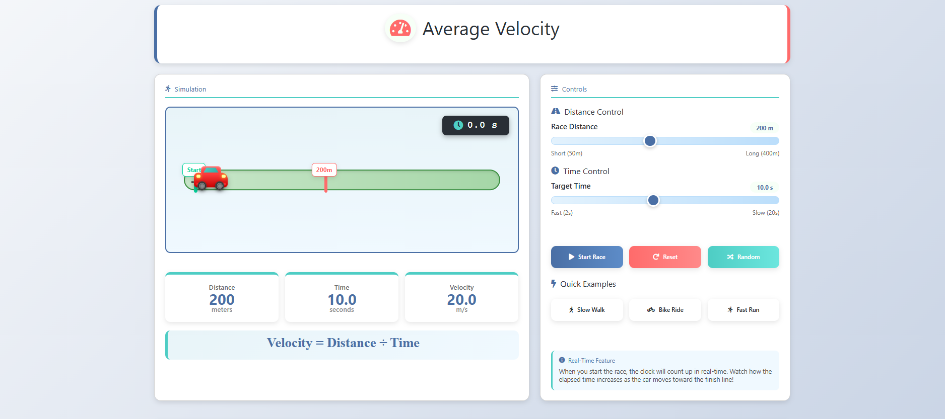 Average Velocity