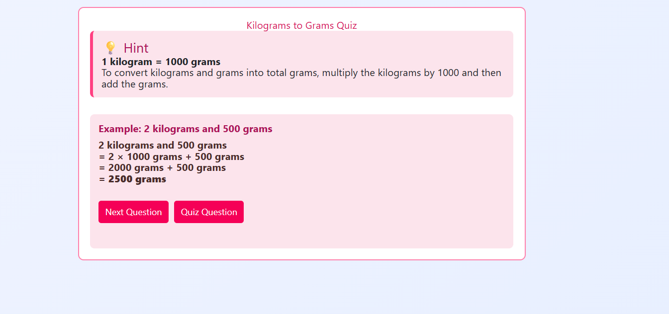 Kilogram To Gram