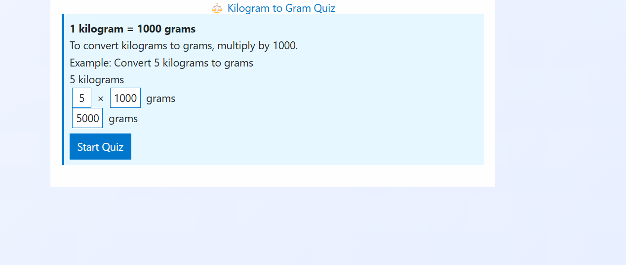 Weight In Kilogram and Gram