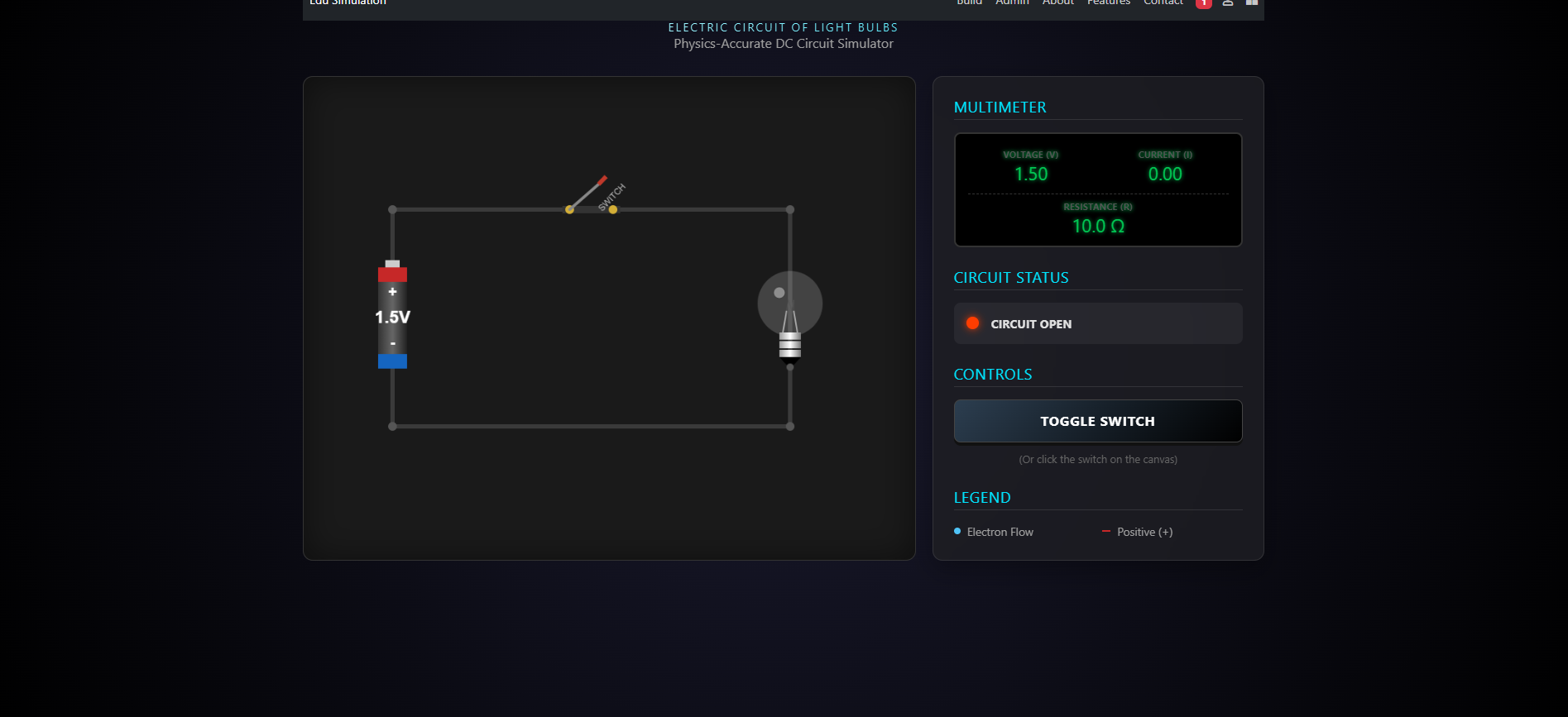 Electric Circuit of Light Bulbs