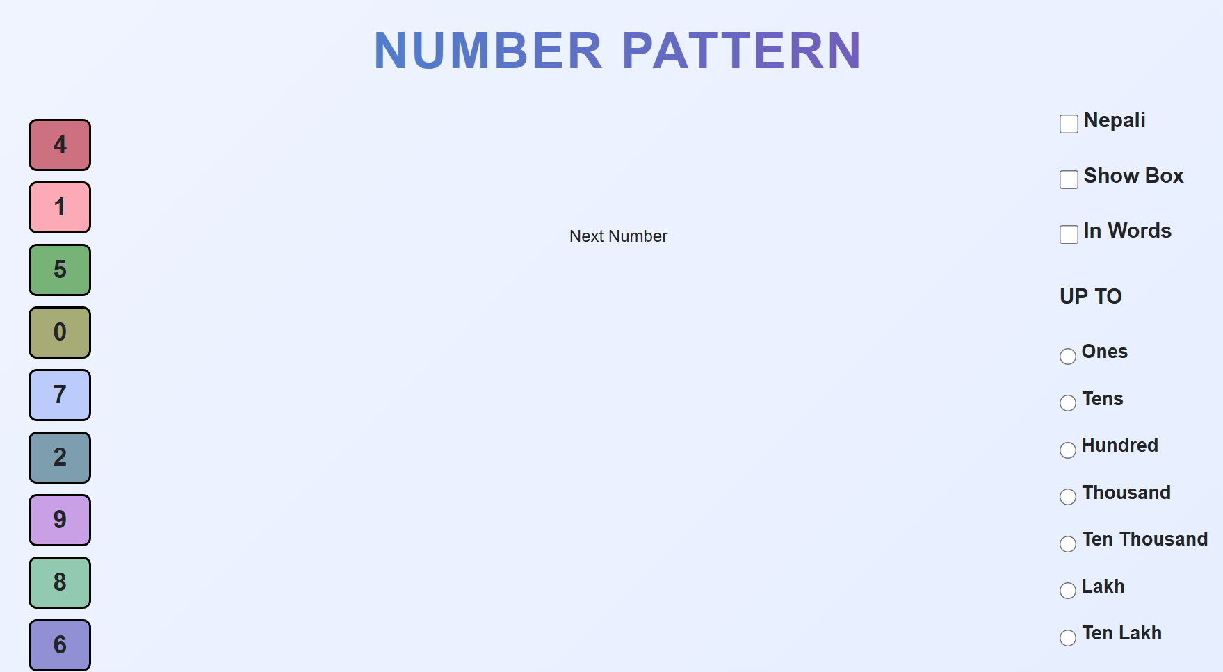 Five Digit Numbers