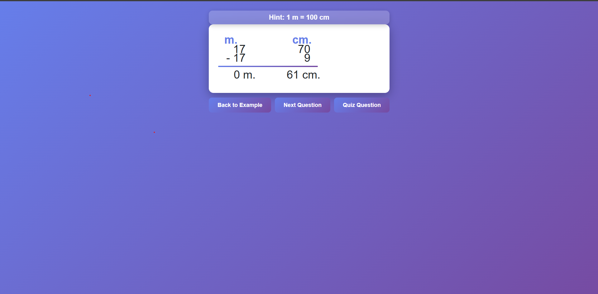 Subtraction Of Distance