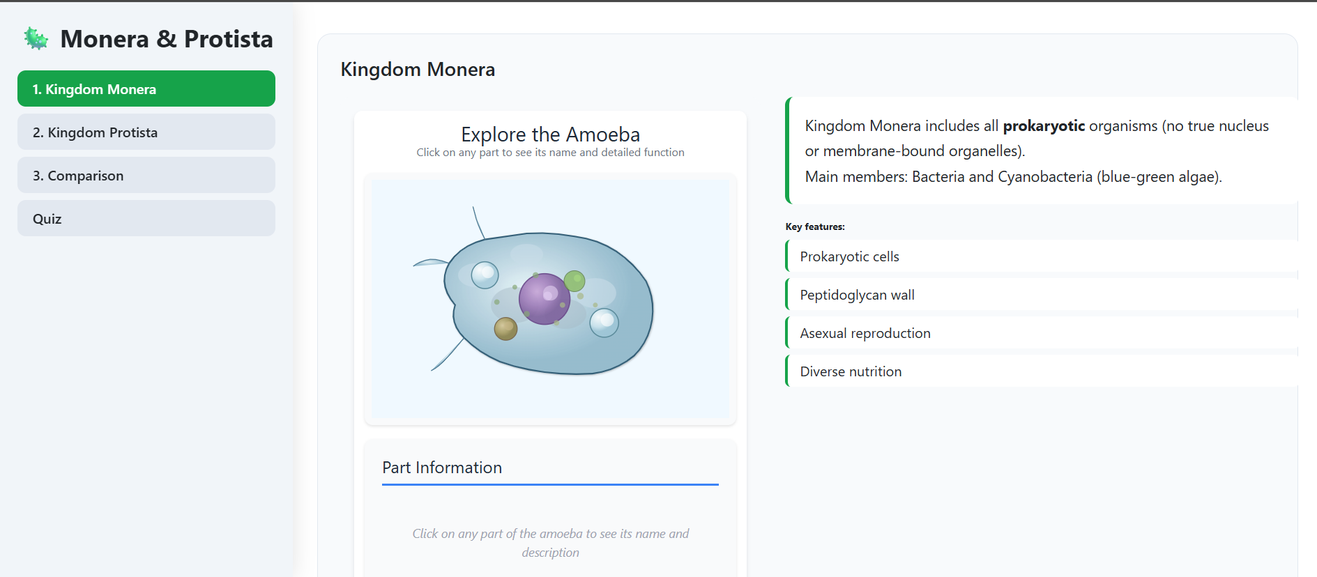 Kingdom: Monera and Protista