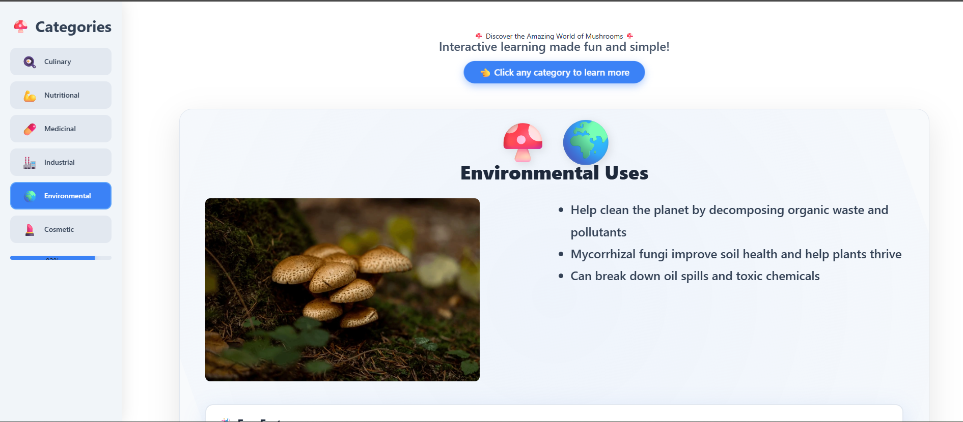Use of mushroom