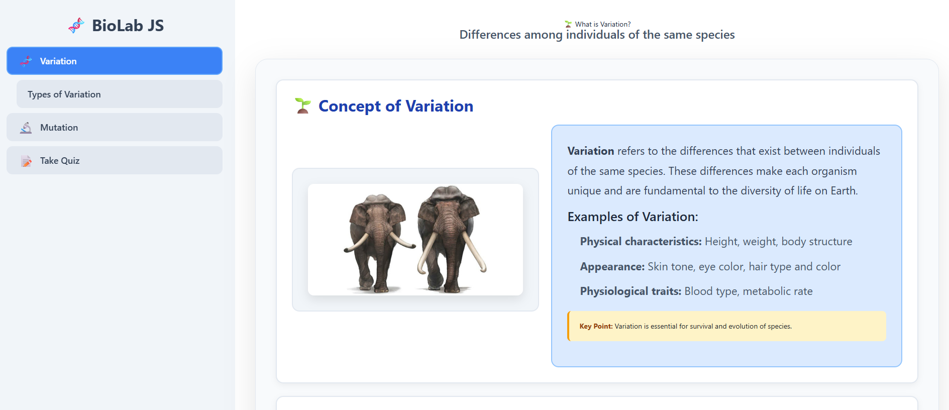 Variation and mutation