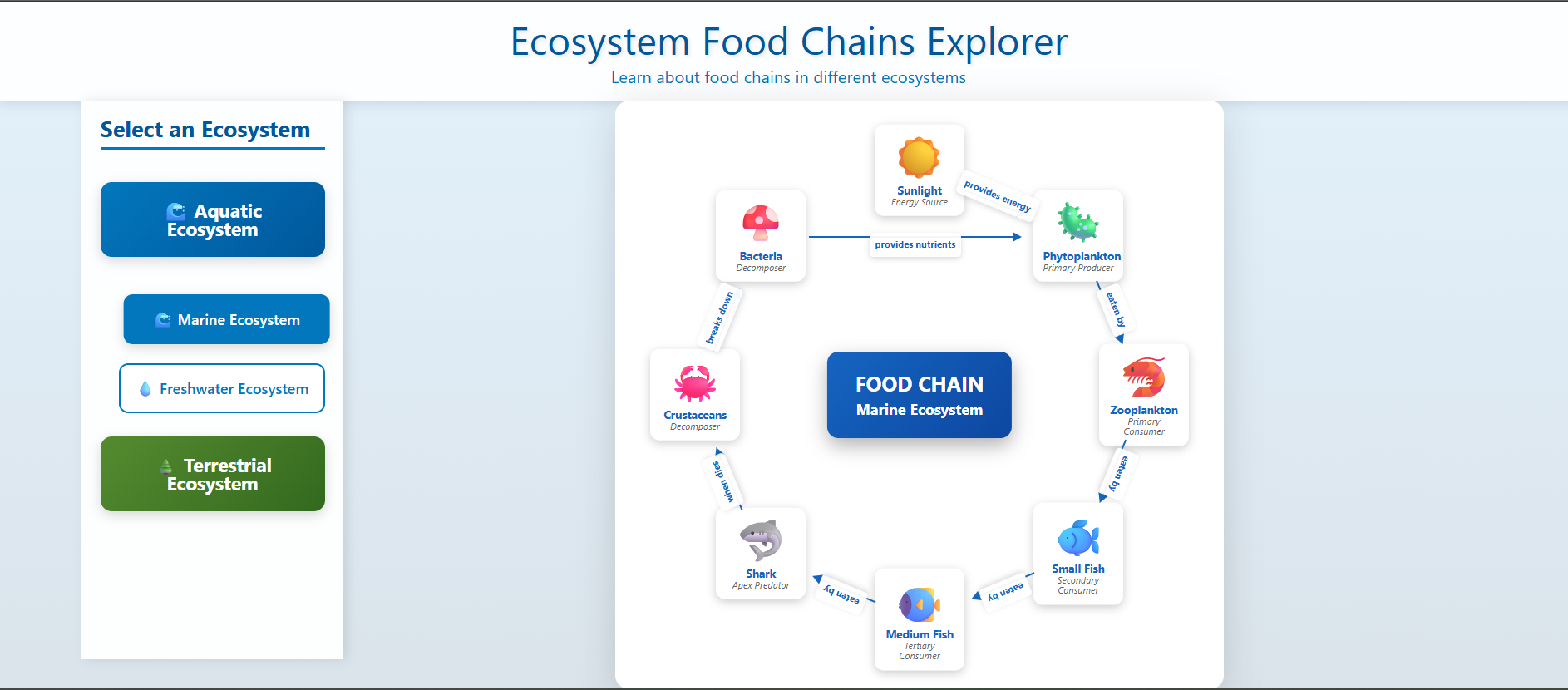 Types of ecosystem