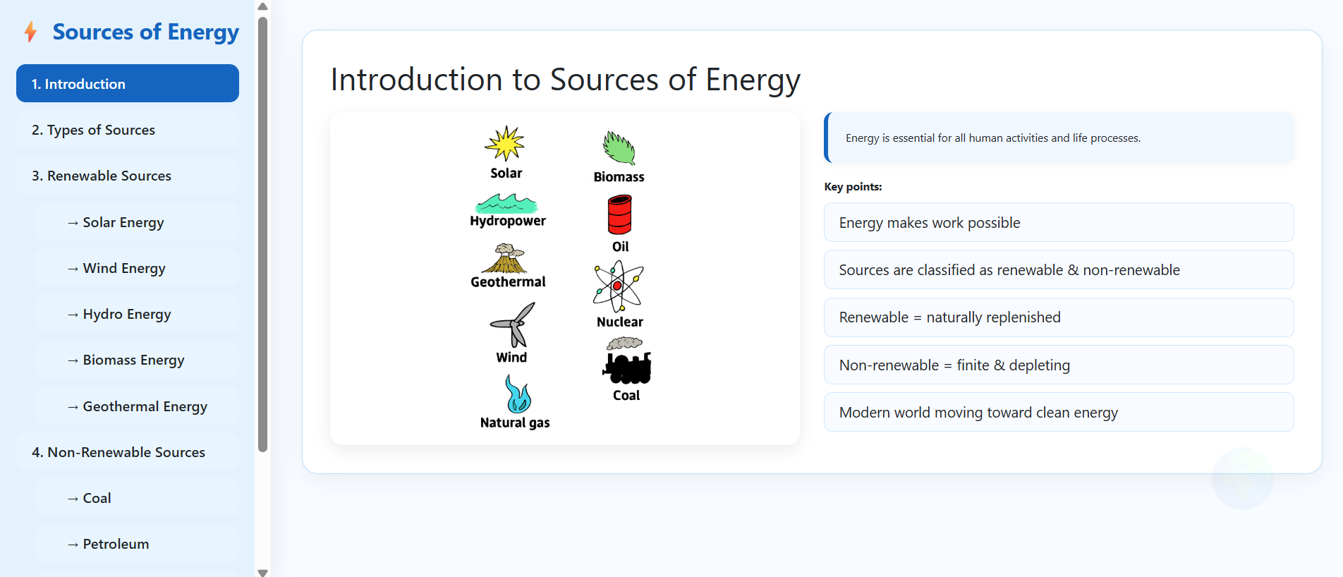 Source of energy