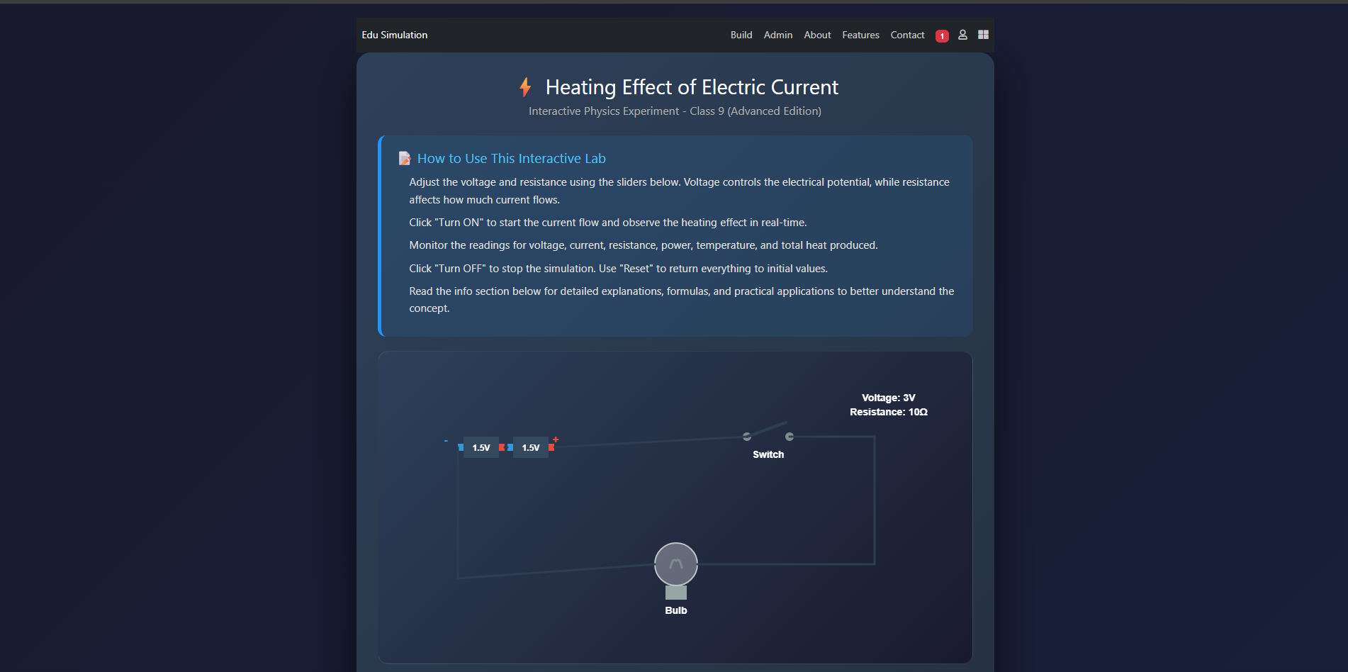Heating effect of electric current