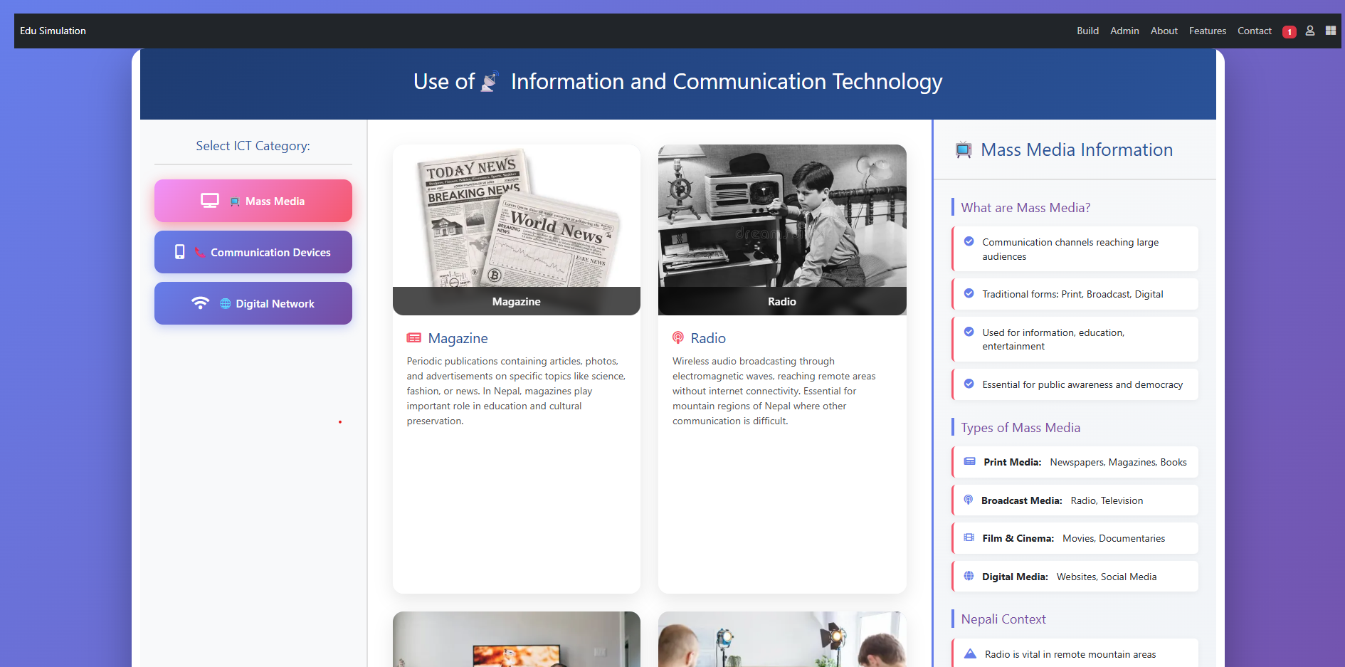 Use of information and communication technology